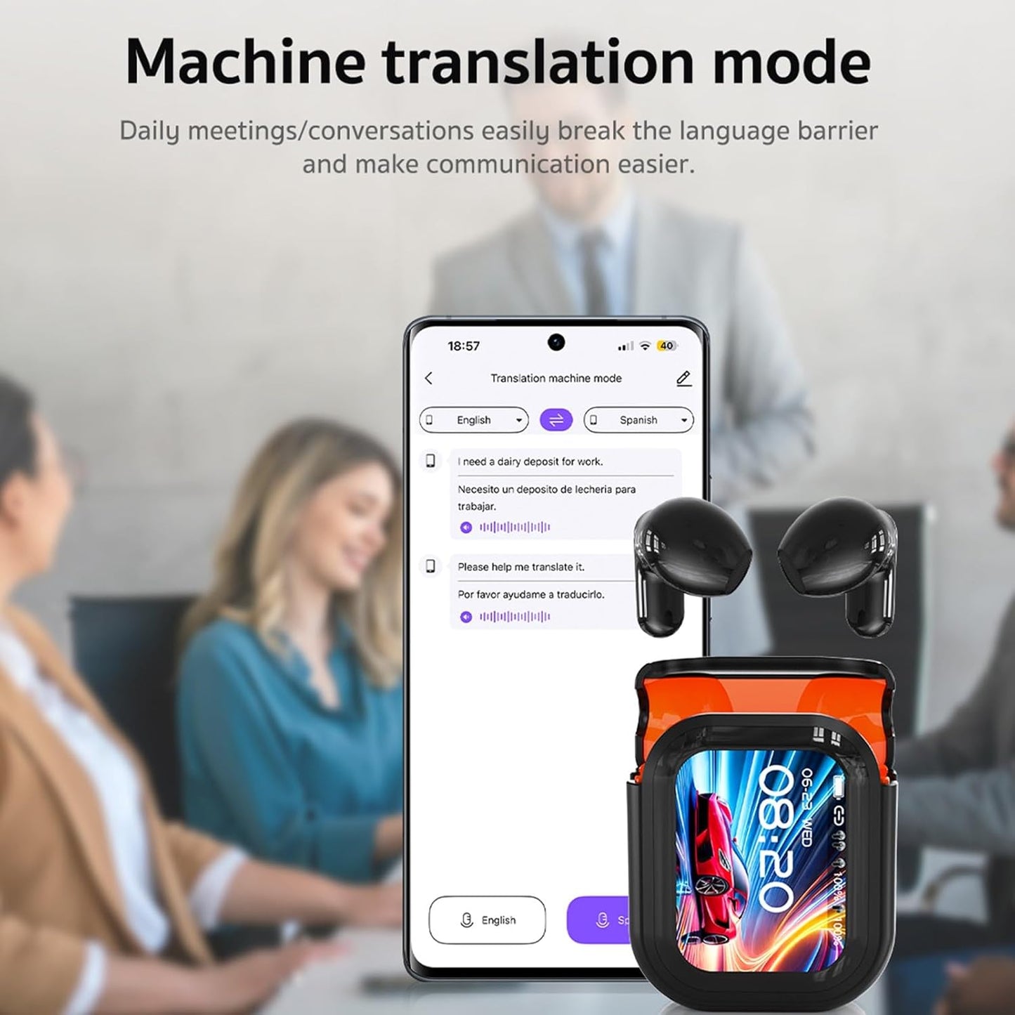 Smart Wireless Translator Earbuds