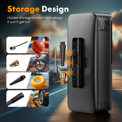 CARSUN Rechargeable Air Pump Tire Inflator Portable Compressor Digital Cordless Car Tyre Inflator For Motocycle Bicycle Balls