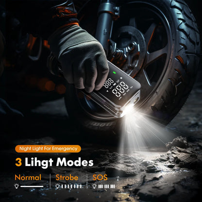 CARSUN Rechargeable Air Pump Tire Inflator Portable Compressor Digital Cordless Car Tyre Inflator For Motocycle Bicycle Balls