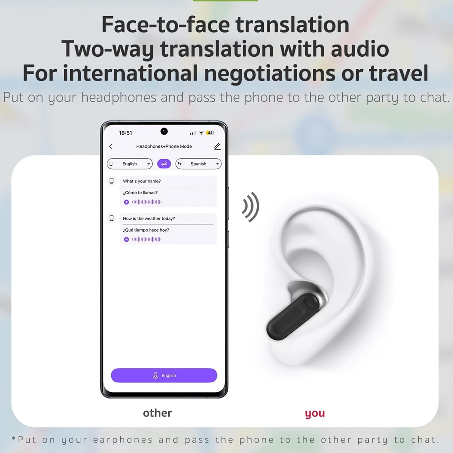 Smart Wireless Translator Earbuds