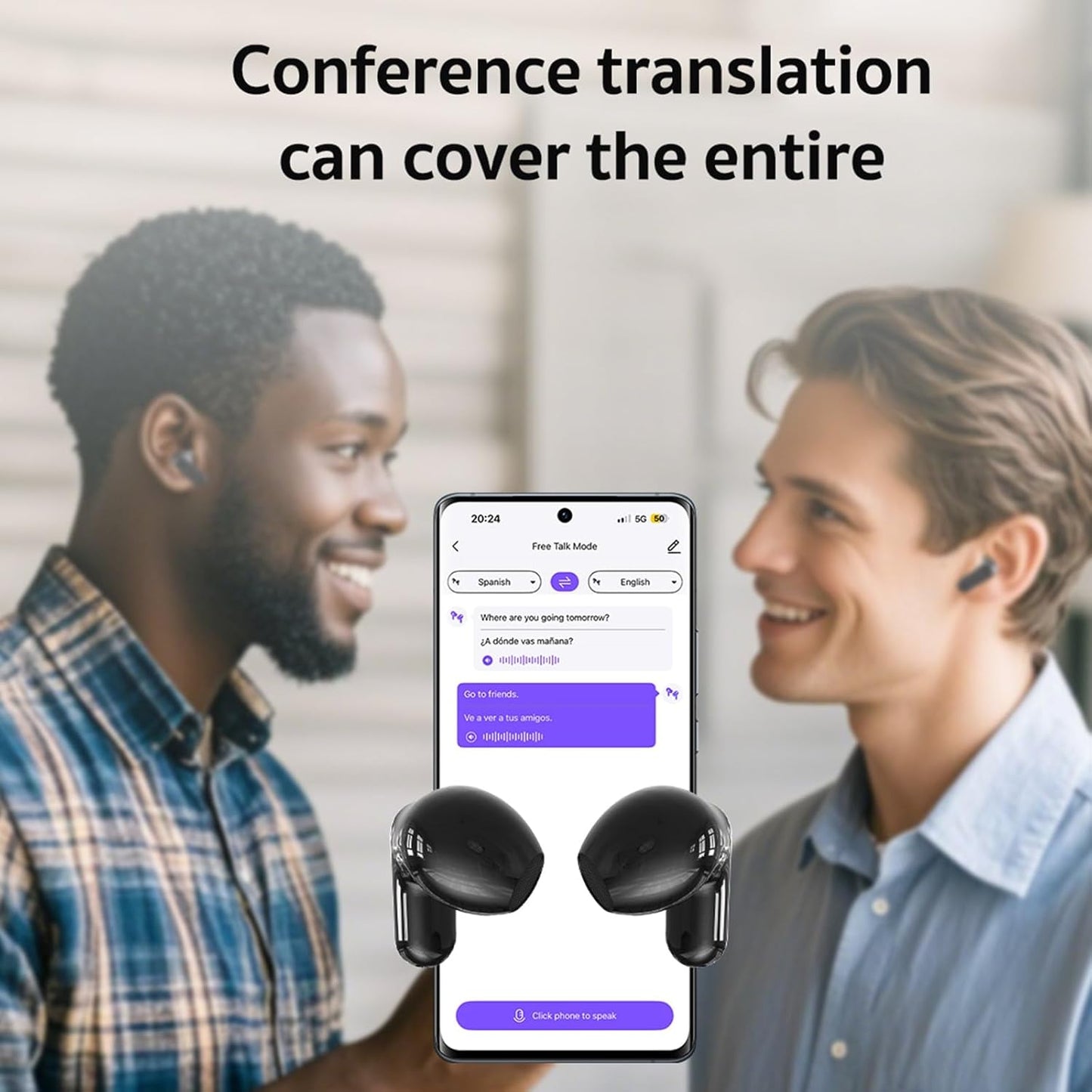 Smart Wireless Translator Earbuds